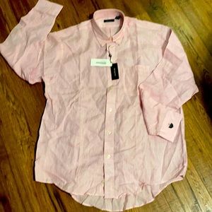 Men’s Turtleson Pink Long Sleeve Button Down Size Large NWT